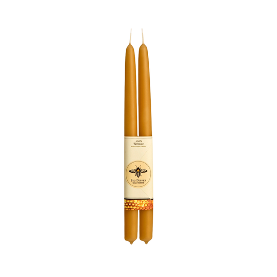 Big Dipper Wax Works - Taper Candles – 100% Pure Beeswax – 4 New Colors: Sage / Standard (12" x 7/8")