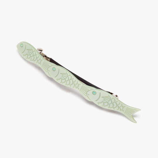 WINONA IRENE - Jade Fish French Barrette - Green Fish Hair Clip Accessory