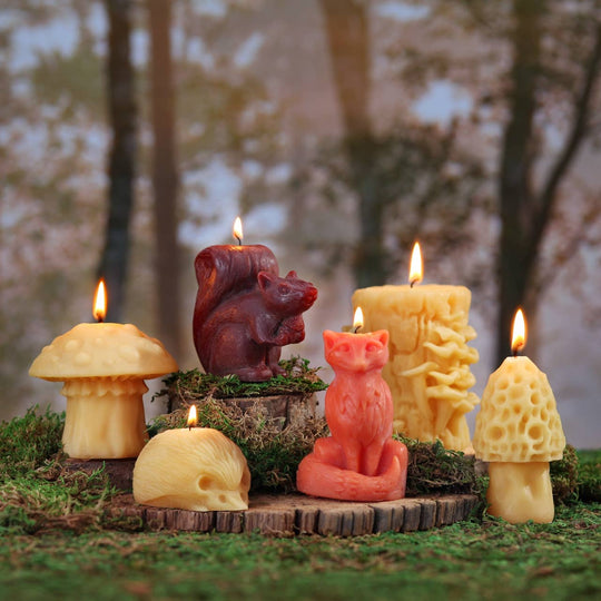 Big Dipper Wax Works - Squirrel Candle – 100% Pure Beeswax – Hand-Sculpted