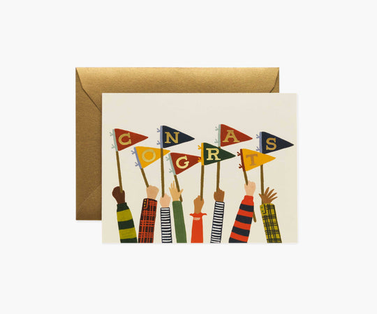 Rifle Paper Co. - Congrats Pennants Card