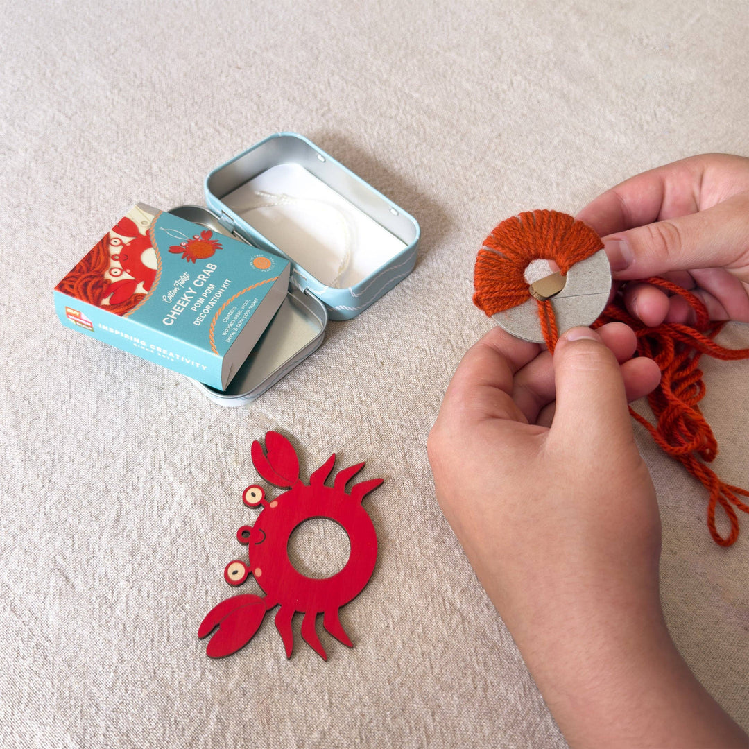 Cotton Twist (WE PREPAY ALL USA DUTIES) - Make Your Own Pom Pom Crab Decoration Kit