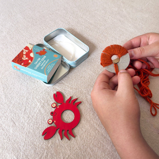 Cotton Twist (WE PREPAY ALL USA DUTIES) - Make Your Own Pom Pom Crab Decoration Kit