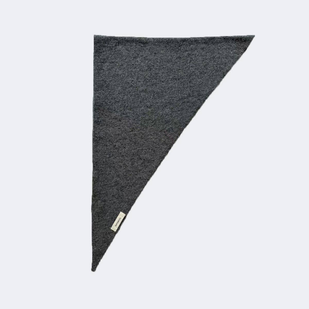 SALINA TRADING INC - 12 Color Selection 100% Wool Knitted Triangle Scarf for Women: Dark Gray / 110x37cm