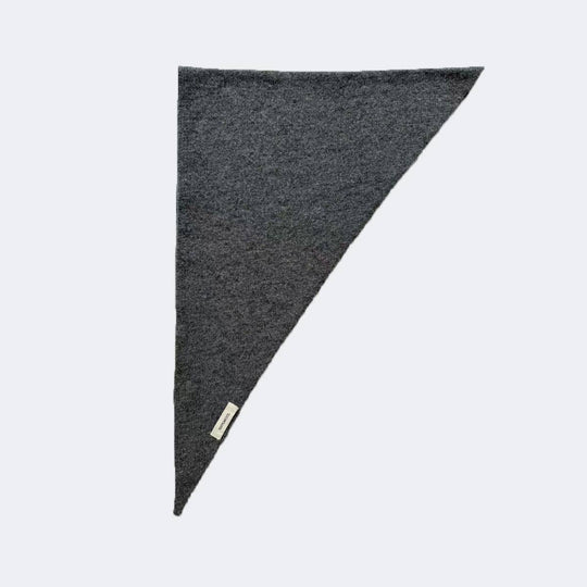 SALINA TRADING INC - 12 Color Selection 100% Wool Knitted Triangle Scarf for Women: Dark Gray / 110x37cm