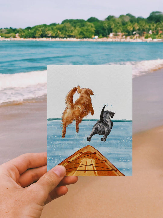 Liyana Studio - Jump Off Boat - Summer Birthday Card: Birthday