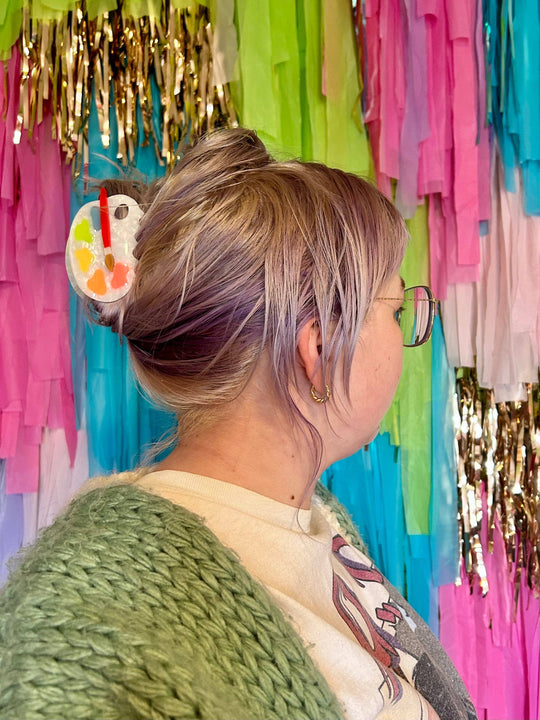 The Peach Fuzz - Paint Palette Hair Claw