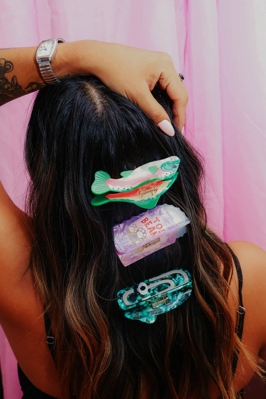 The Peach Fuzz - Rainbow Trout Hair Claw: Perfect