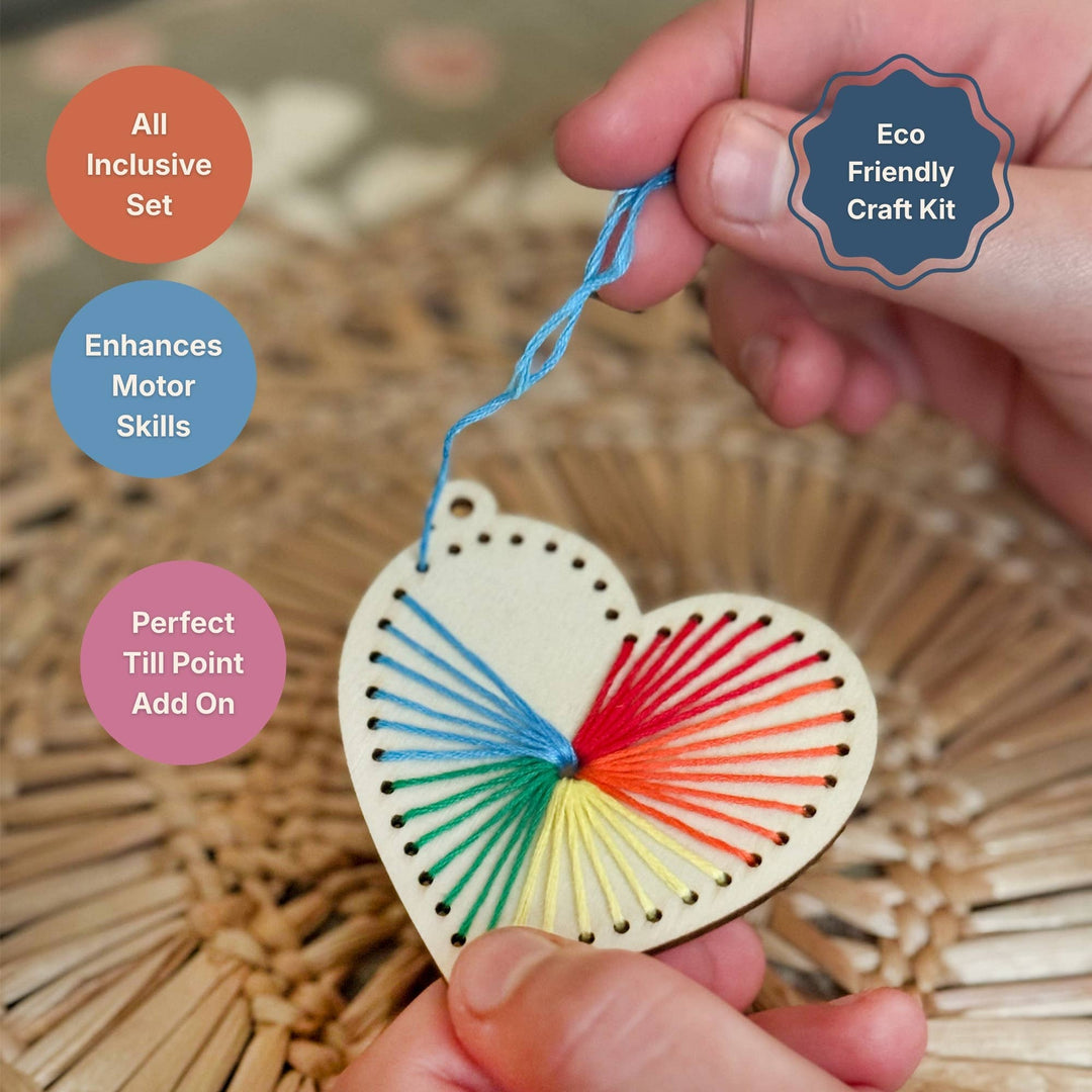 Cotton Twist (WE PREPAY ALL USA DUTIES) - Heart Keyring Craft Kit