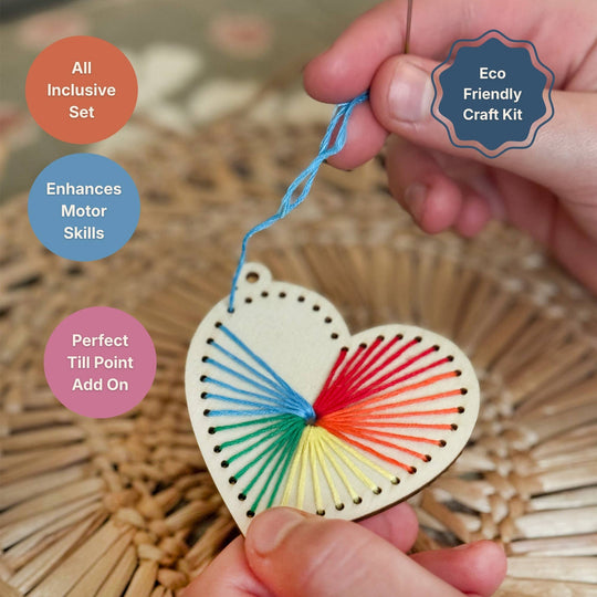 Cotton Twist (WE PREPAY ALL USA DUTIES) - Heart Keyring Craft Kit