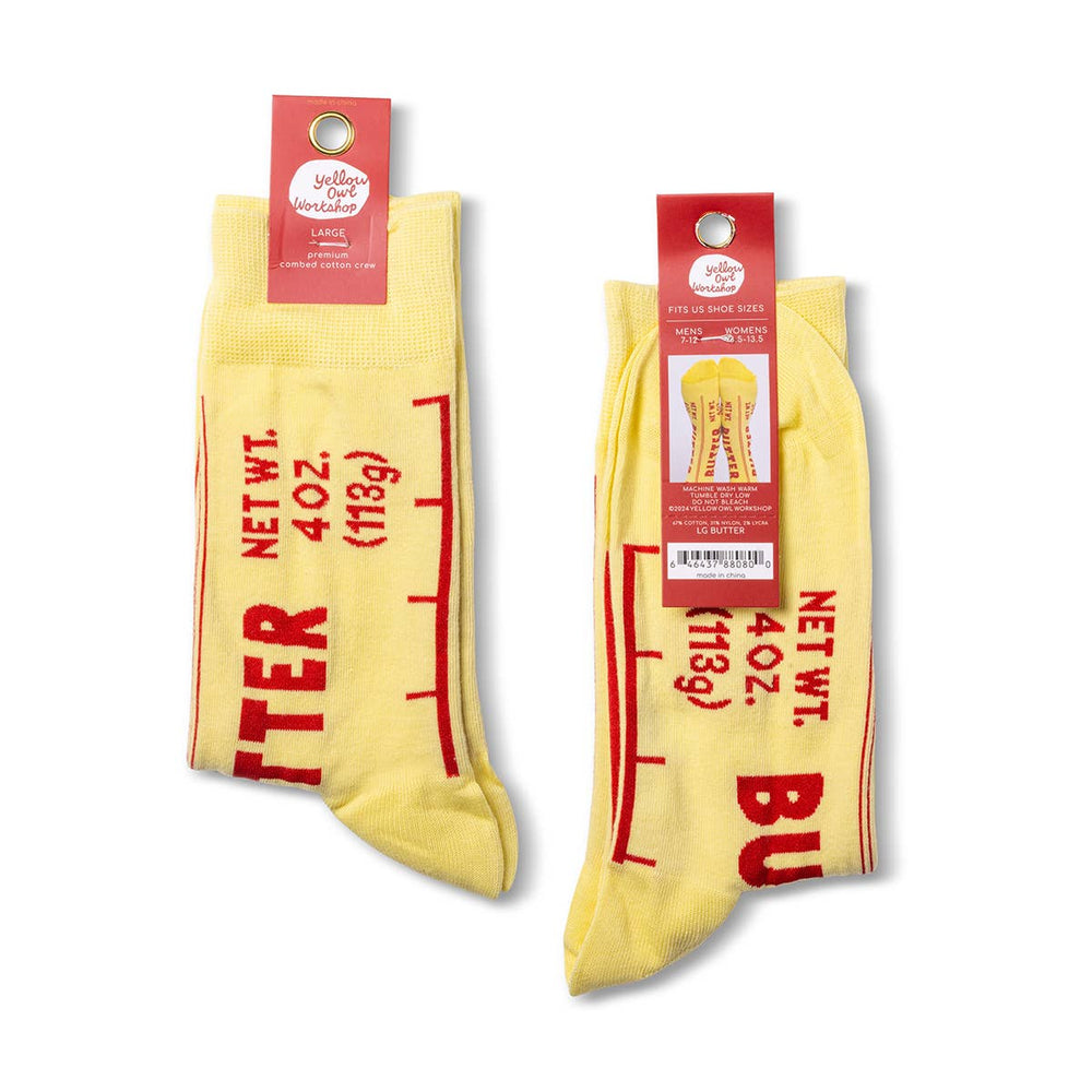 Yellow Owl Workshop - Butter Crew Socks | Foodie + Chef Gift | Large