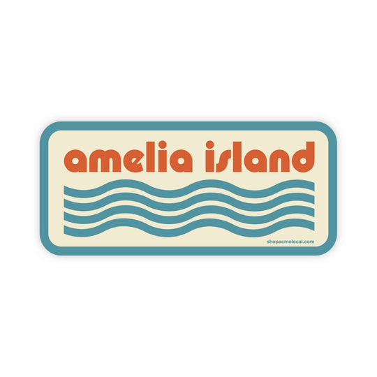 Acme Local - Waves Customizable Sticker: Orange & Blue