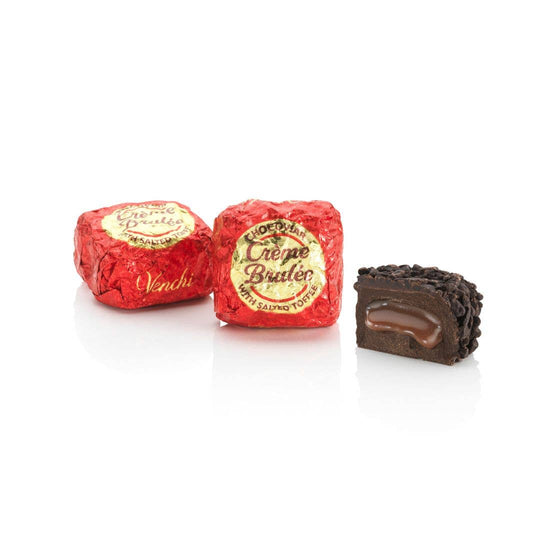Venchi - Creme Brulee Caramel Filled Dark Chocolate - Italian Gourmet