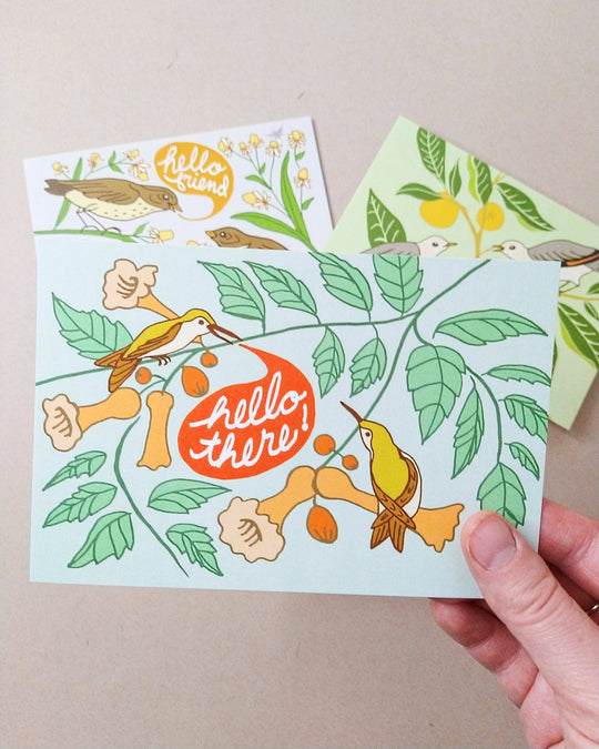 Peppercorn Paper - Hello There Bird Postcard