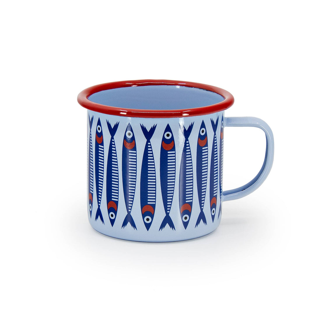 Crow Canyon Home - Mur by Ayca x CCH Anchovies 16 oz Large Mug, Red Rim