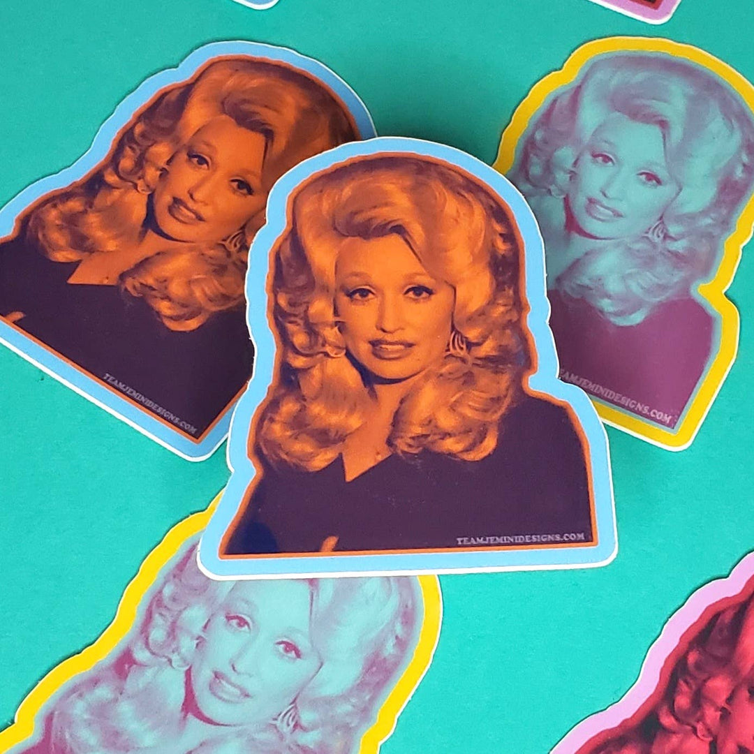 TEAM JEMINI DESIGNS - MULTI-COLORED DOLLY STICKER: PINK