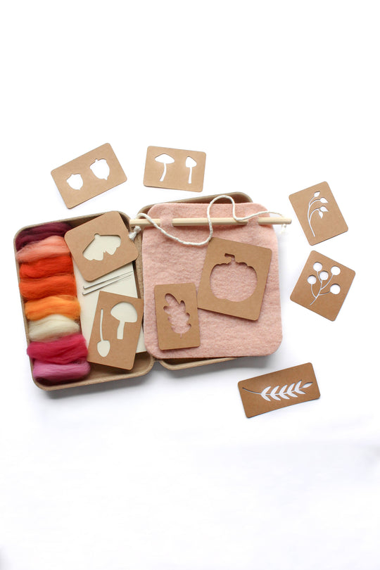 Sheep Creek Studio - 8"x8" Fall Banner Felting Kit: Black