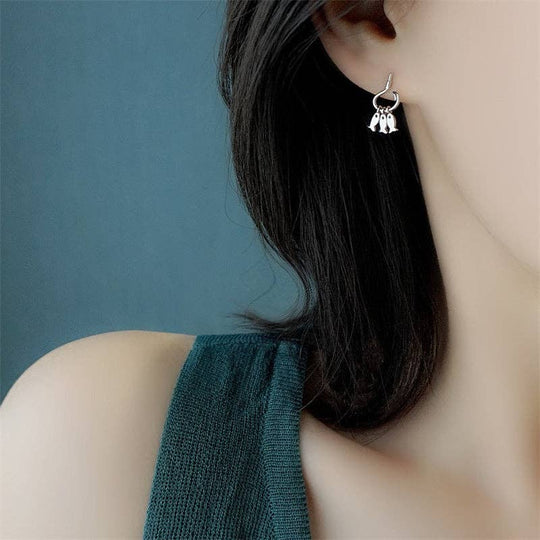 Perimade & Co. LLC - Dainty Tiny Three Fish Dangle Drop Earrings in Solid Copper