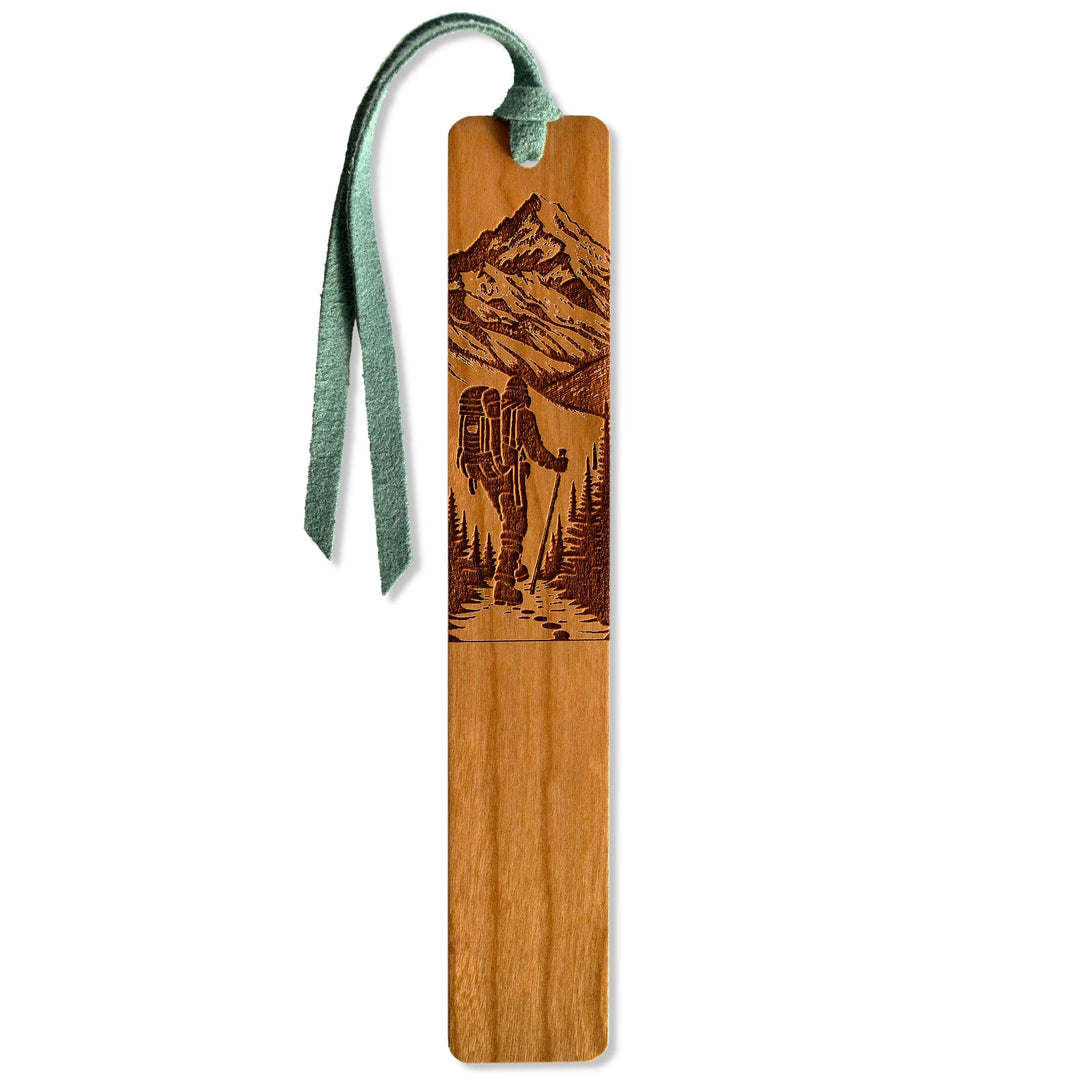 Mitercraft - Backpacker Engraved Handmade Wooden Bookmark