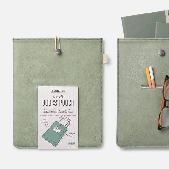if USA - Bookaroo Books & Stuff Pouch: Chartreuse and Forest Green