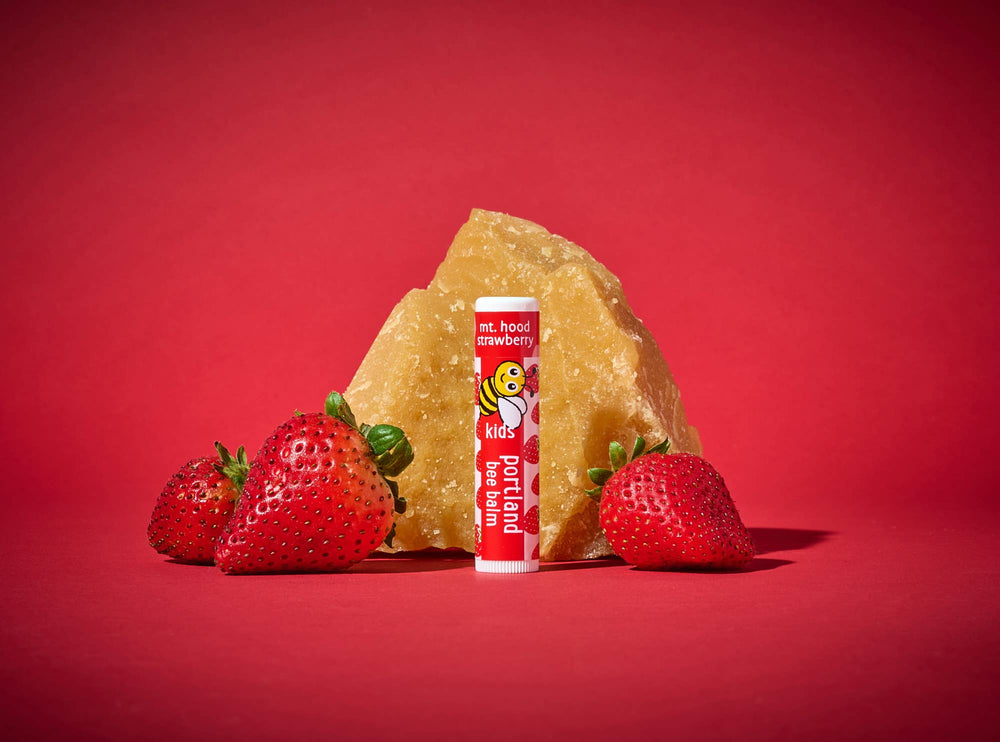 Portland Bee Balm - Kids Beeswax Lip Balm Display – Strawberry (24-Count)