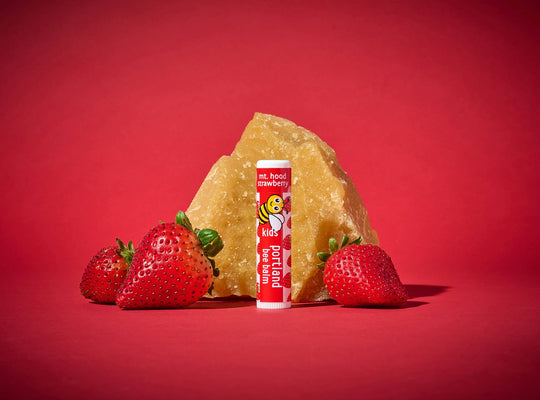 Portland Bee Balm - Kids Beeswax Lip Balm Display – Strawberry (24-Count)