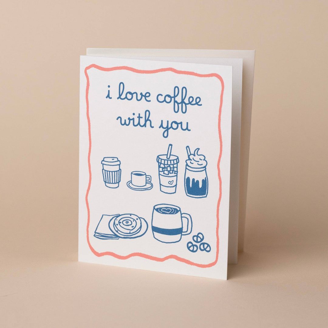 Kayan Pepper Co. - I Love Coffee WIth You - Greeting Card