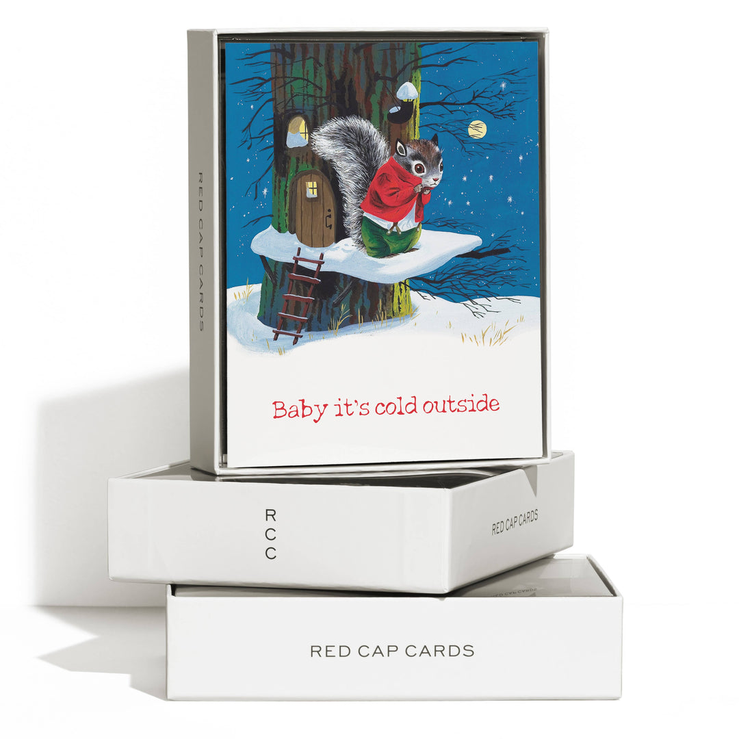 Red Cap Cards - Baby It's Cold greeting card: Single
