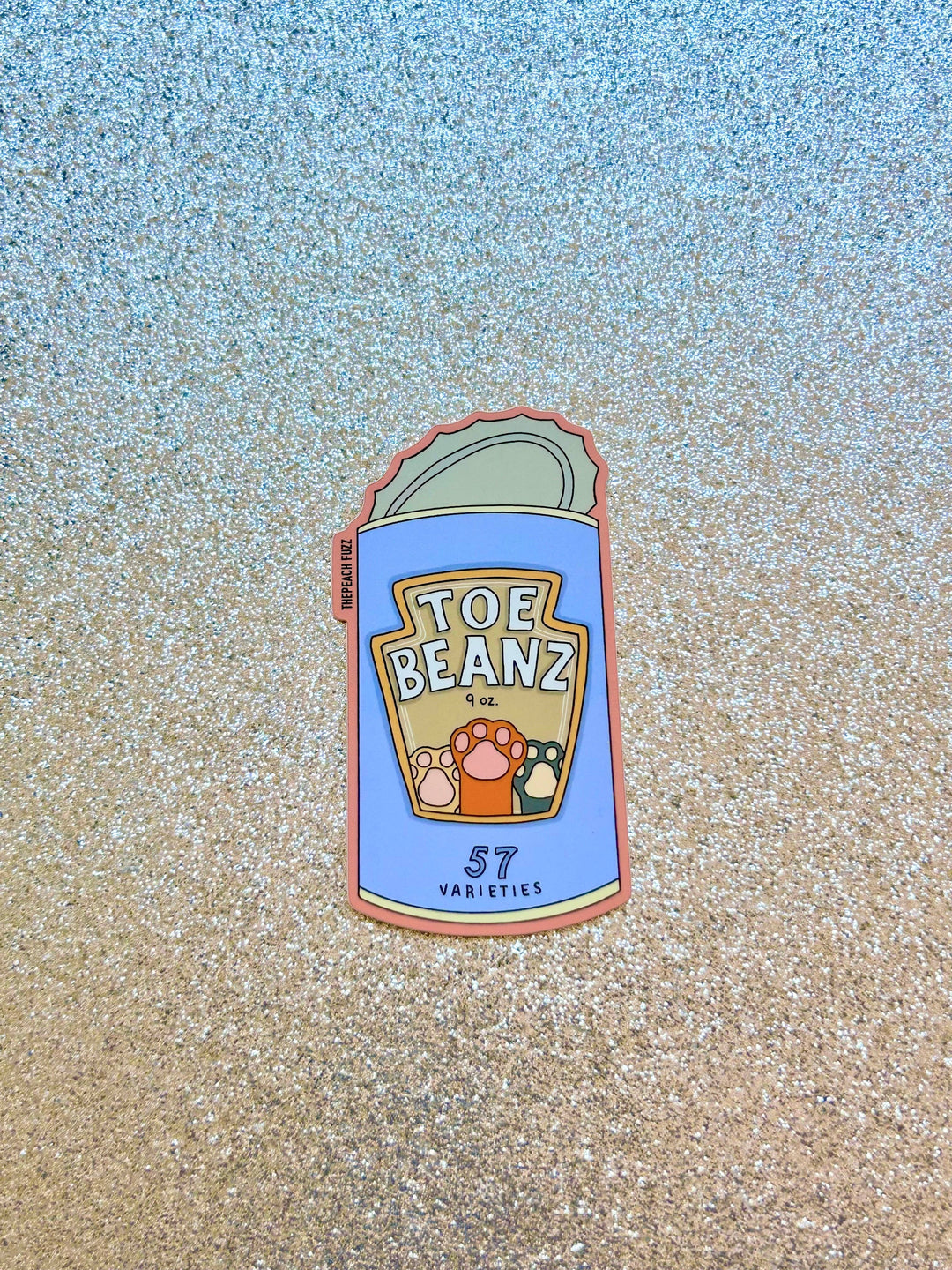 The Peach Fuzz - Toe Beans Sticker