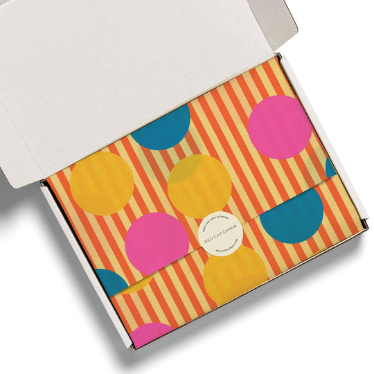 Red Cap Cards - Polka Dots tissue paper: 5 Sheets