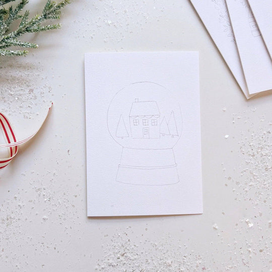 emily lex studio - Christmas cheer paintable watercolor notecard set