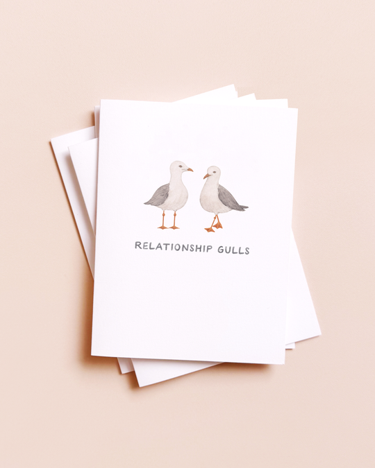 Amy Zhang - Relationship Gulls — Funny Animal Love / Anniversary Card