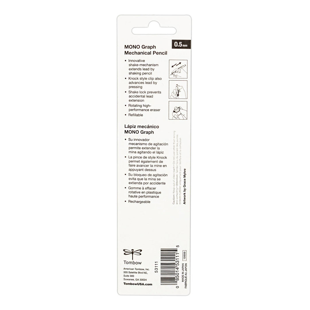 Tombow - MONO Graph Mechanical Pencil, Tri Color