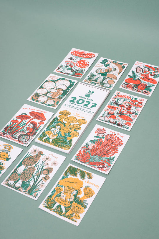 Egg Press Manufacturing - 2027 Gnomes & Mushrooms Postcard Wall Calendar Phoebe Wahl