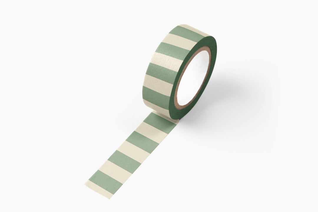 Ruff House Print Shop - Striped Washi Tape : Sage Green