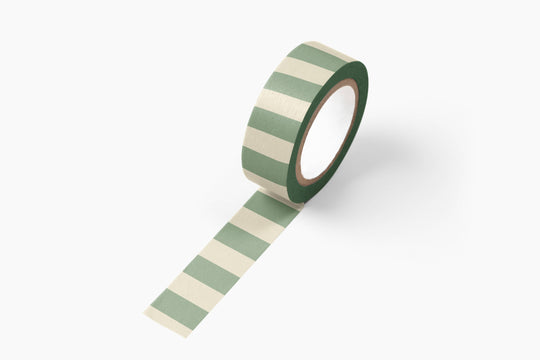 Ruff House Print Shop - Striped Washi Tape : Sage Green