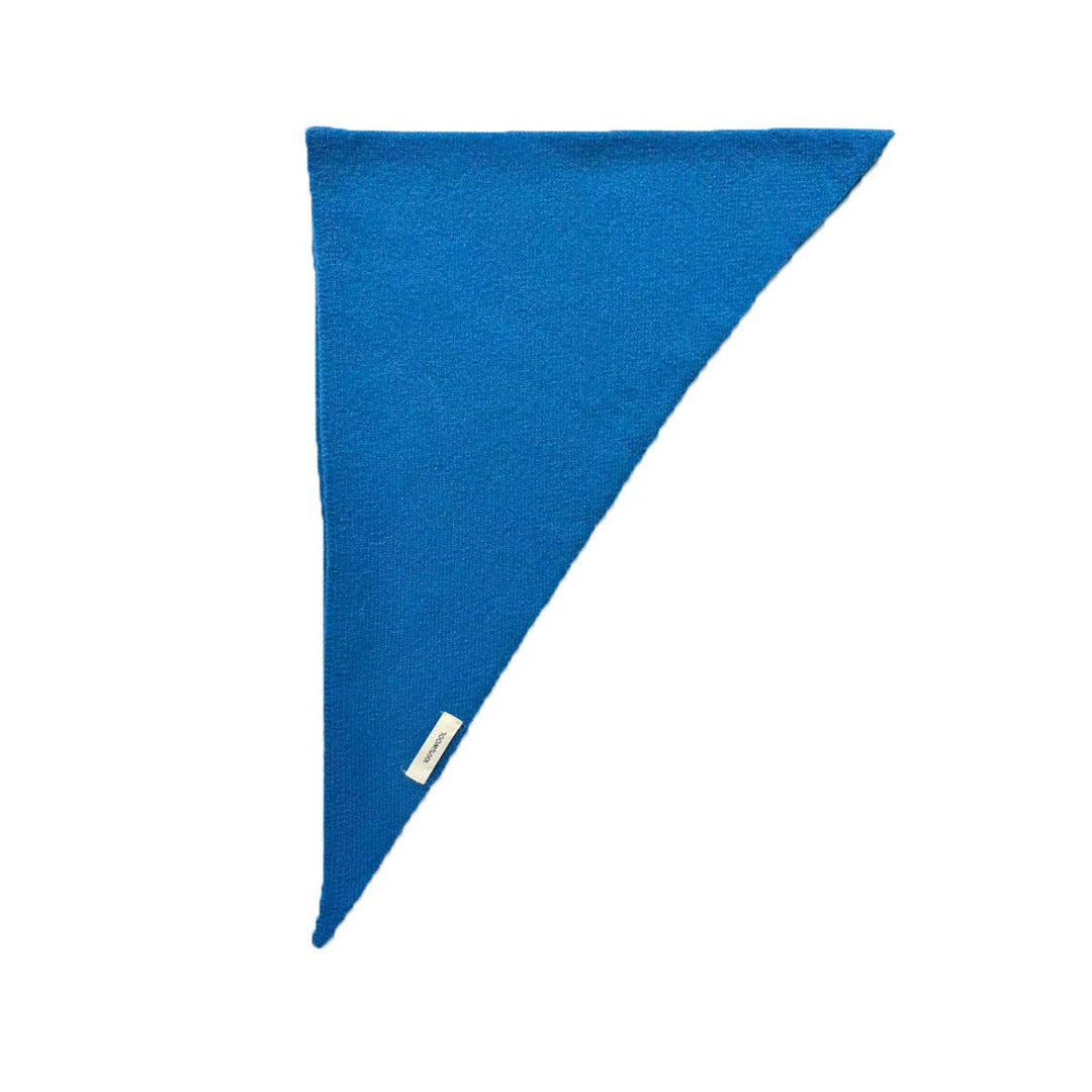 SALINA TRADING INC - 12 Color Selection 100% Wool Knitted Triangle Scarf for Women: Navy Blue / 110x37cm