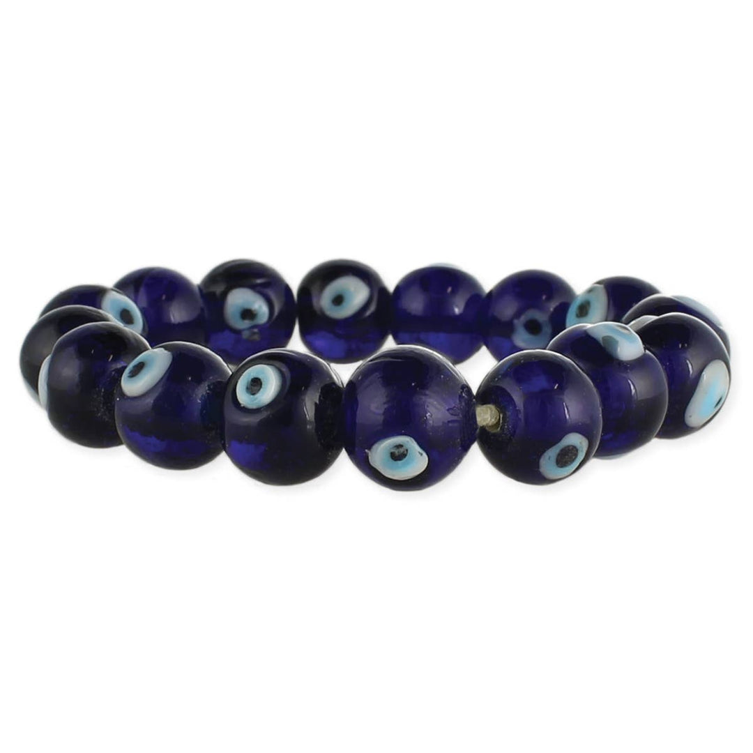 ZAD - Blue Eye Glass Bead Stretch Bracelet