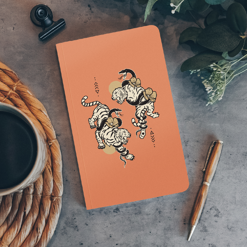 Floral Tigers Classic Layflat Notebook
