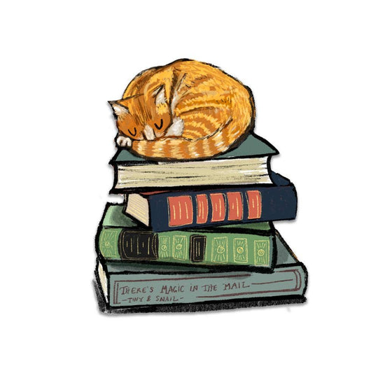 Tiny and Snail - Book Cat Sticker