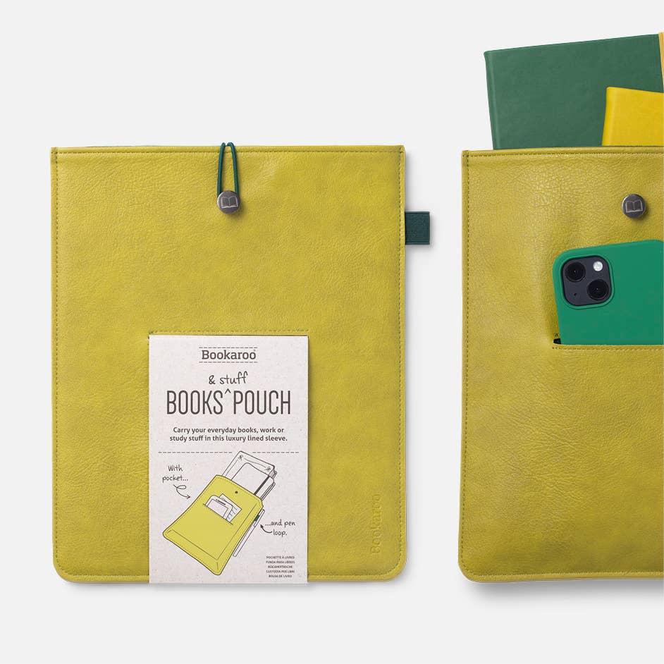 if USA - Bookaroo Books & Stuff Pouch: Chartreuse and Forest Green